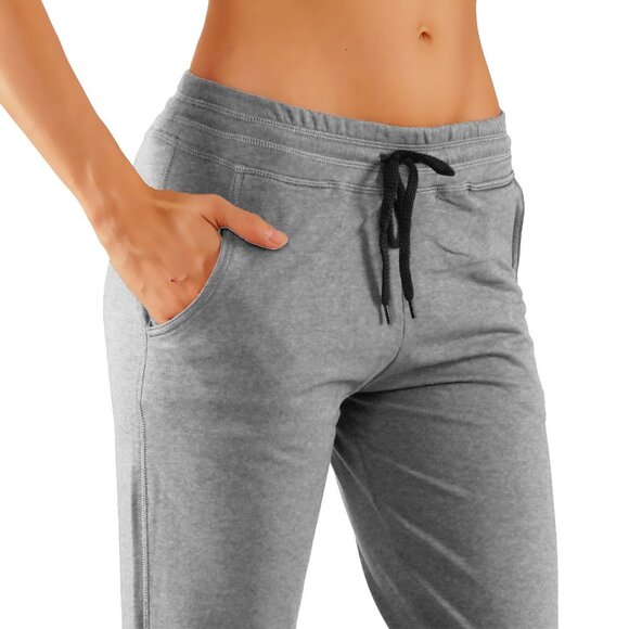 Warm Fleece Lined Open Bottom Cotton Sweatpants - Picture 1 of 7